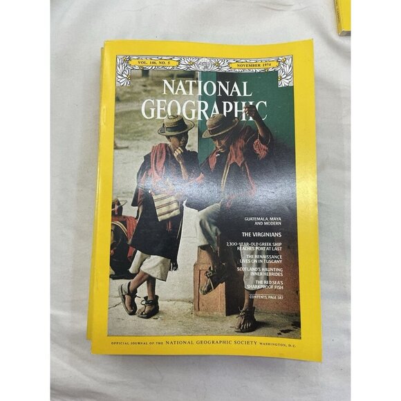 Nat Geo Mags Jul–Dec 1974 Vtg Lot Slipcvr Nature Travel Decor School - Picture 12 of 16